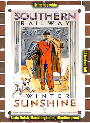 #ad METAL SIGN 1932 Southern Railway Winter Sunshine 10x14 Inches $24.61