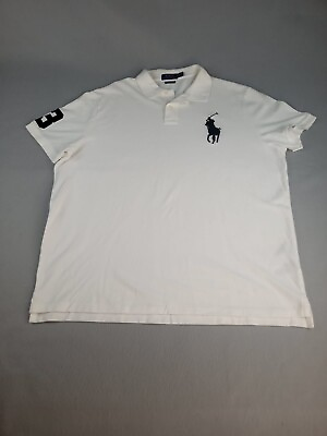 #ad Ralph Lauren Polo Mens Shirt White Classic Fit #3 XXL Big Pony Short Sleeve $22.74