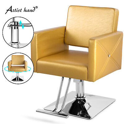 #ad All Purpose Hydraulic Gold Barber Chair Ladies Hair Salon Beauty Spa 360°Styling $159.99