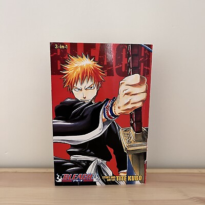 #ad Bleach 3 in 1 Edition Vol. 1: Includes vols. 1 2 amp; 3 by Tite Kubo English AU $20.00