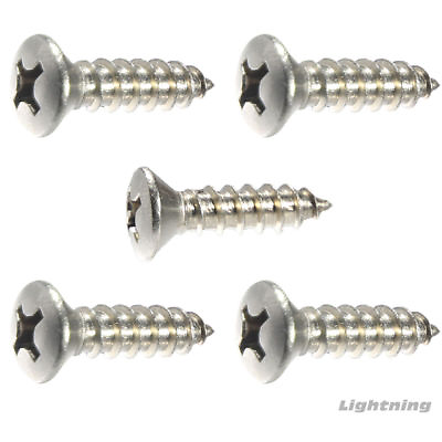 #ad Phillips Oval Head Sheet Metal Screw 316 Stainless Steel #10 x 1 1 2quot; Qty 50 $12.89