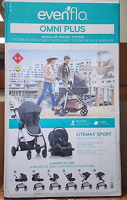#ad #ad Evenflo Omni Plus Modular Travel System W LiteMax Sport Infant Car Seat NEW $309.95