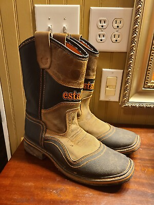 #ad Establo Men#x27;s Work Cowboy Boots Size Sz 9 Leather Box65 $39.00