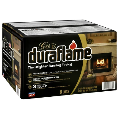 #ad Duraflame Fire Logs 6 Pack 4.5lb Bright Burning 3 Hour Burn Time Fast Lighting $15.44