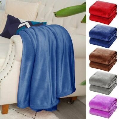 #ad New Soft Light Weight Warm Coral Fleece Throw Blanket For Sofa Couch Chair 2023 $12.79