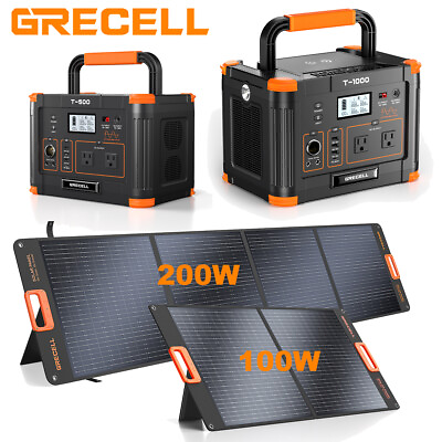 #ad GRECELL 200W 100W Foldable Solar Panel 1000W 500W Power Station Power Supply $319.99