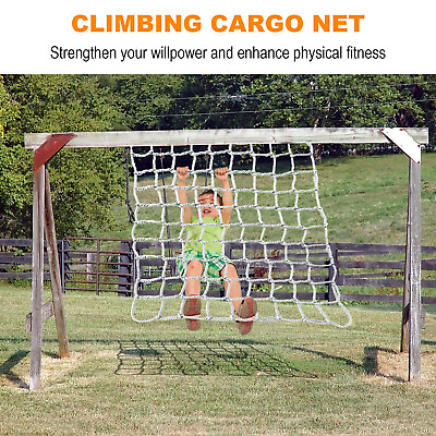 #ad Playground Net Climbing Net Safety Nets Cargo Ladder Swing Nylon Rope 4.9#x27;×9.9#x27; $145.00