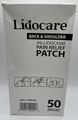 #ad Lidocare Back Shoulder Pain Relief Patch 50 patches. EXP : 1 25 FREE SHIPPING $58.99