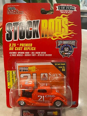 #ad #ad Racing Champion Stock Rods #x27;34 Ford Coupe #21 Citgo issue #65 $8.95