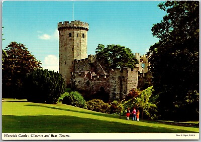 #ad Postcard: Warwick Castle Clarence and Bear Towers. A143 $3.49