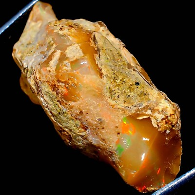 #ad Ethiopian Fire Opal Rainbow Multi Power Rough 100% Natural Loose Gemstones $9.99