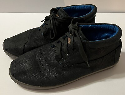 #ad Toms Black Ankle Lace Up Shoes One for One Men#x27;s 9.5 Black $22.99