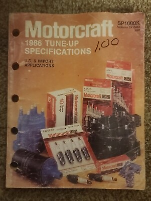 #ad Motorcraft 1986 Tune up specifications SP1000K U.S amp; Imports $3.50