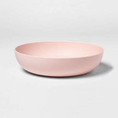 #ad Lot of 12 Plastic Dinner Bowls Pink Room Essentials 40.5 oz $18.99