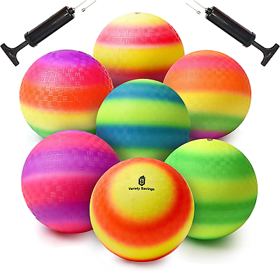 #ad Rainbow Playground Balls Set of 7 – Bouncy Balls for Kids Seniors amp; Adults – In $48.15