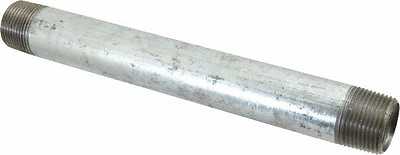 #ad 1quot; GALVANIZED STEEL 8quot; LONG NIPPLE fitting pipe npt 1 x 8 malleable iron $5.08