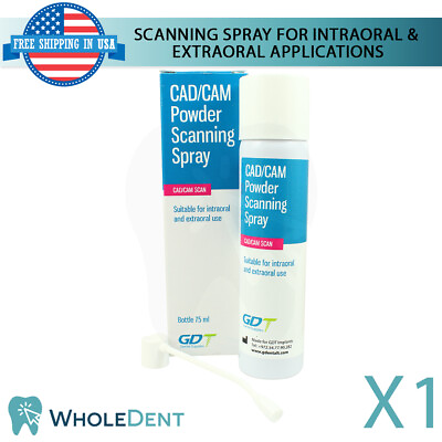 #ad Intraoral CAD CAM Scan Spray For Dental Scanner Restorations Lab Digital 3D 75ml $32.90