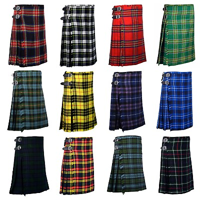 #ad Casual Wear 5 Yard Scottish Kilt 13oz Traditional Light Weight Kilt 40 Tartans $39.99