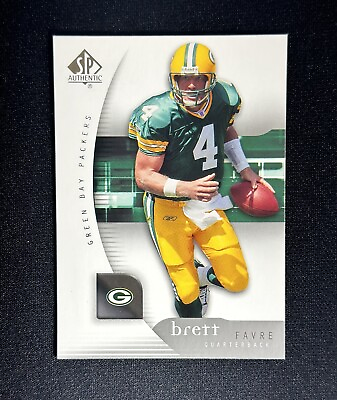 #ad 2005 Upper Deck SP Authentic Brett Favre #30 Football Card Packers HOF $1.99