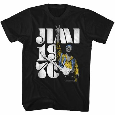#ad Jimi Hendrix Peace Jimi Black Adult T Shirt $23.50
