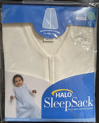 #ad HALO Sleepsack Wearable Blanket Sleep Sack TOG 0.5 Cream Large 12 18 months $19.27