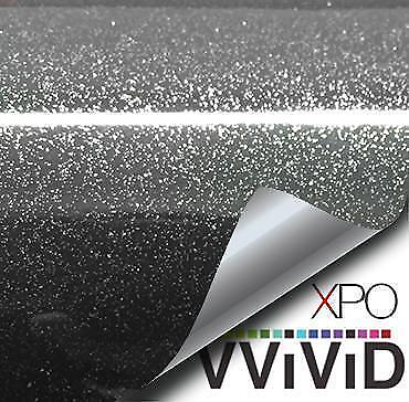 #ad VVivid Xpo Gloss Metallic Sparkle Black Vinyl Car Wrap Film V222 $1.99