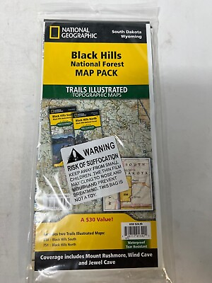 #ad Black Hills National Forest Map Pack Bundle National Geographic Trails Illust $14.99