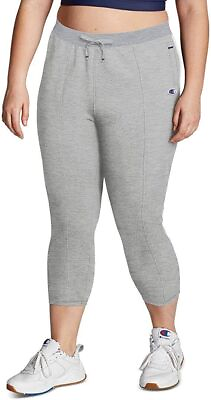 #ad Champion Pants Heritage Herringbone Jogger Women Grey Plus Sz 1X NEW NWT 456 $15.00