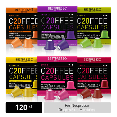 #ad Bestpresso Coffee for Nespresso Original Machine 120 pods Certified Genuine $39.99