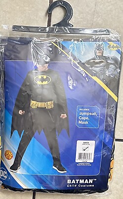#ad Rubies DC WB Batman Child Halloween Costume 3 Pieces Set Black Size Large 12 14 $10.00