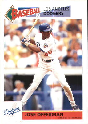 #ad 1993 Panini Stickers Baseball Card #216 Jose Offerman $1.49