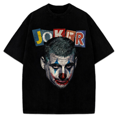 #ad Nikola Jokic As The Joker T Shirt Custom Vintage Graphic Design Tee $22.95