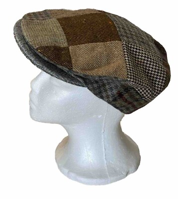 #ad Hanna Hats Donegal LTD Vtg Pure New Wool Ireland Made Plaid Hat Men’s Medium $35.20