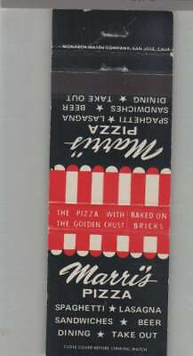 #ad Matchbook Cover Pizza Place Marri#x27;s Pizza Long Beach CA $4.49