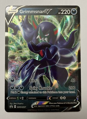 #ad Pokémon Grimmsnarl V SWSH057 Black Star Promo Card TCG NM $6.94