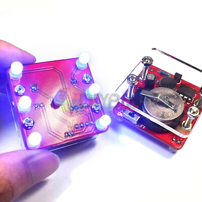 #ad DIY Swing Shaking LED Dice Kit With Small Vibration Motor DIY Electronic Kits $5.97