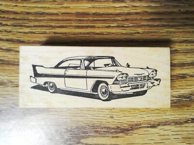#ad #ad Plymouth Fury Classic Car Rubber Stamp $9.95