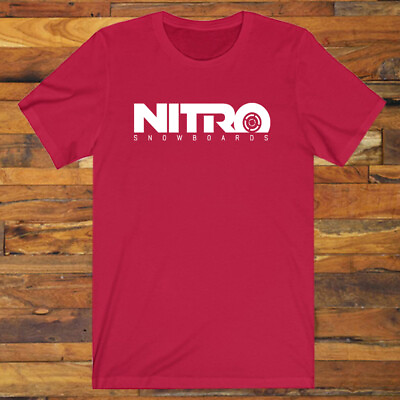 #ad Nitro Snowboards Logo Men#x27;s Red T Shirt Size S to 5XL $20.60