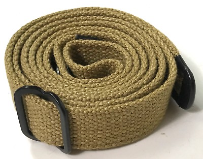 #ad WWII US GREASE GUN RIFLE CARRY SLING KHAKI $19.96