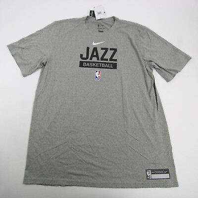 #ad Utah Jazz Nike NBA Authentics Short Sleeve Shirt Men#x27;s Gray New $31.49