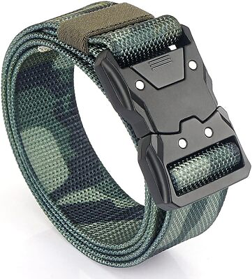 #ad Men#x27;s Tactical BeltMilitary Utility Belt Nylon Web Rigger Belt Work Belt with H $265.63
