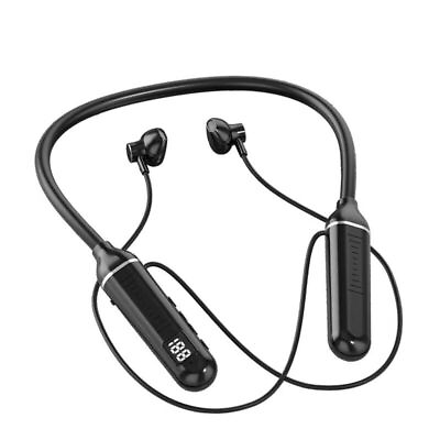 #ad In Ear Headphones Bluetooth With Mic Hanging Neck Wired Headset For mobile phone $6.99