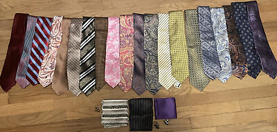 #ad 20 High Quality Stylish Men’s Designer Ties Excellent Condition $39.99
