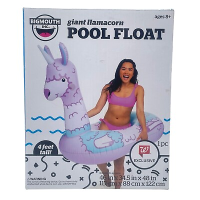 #ad Giant Llamacorn Pool Float BigMouth Inc 46 x 34.5 x 48 in Walgreens New $19.99