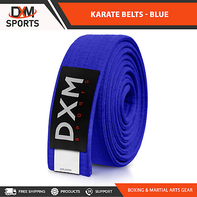 #ad DXM Martial Arts Belts Judo Taekwondo Hapkido Aikido Solid Karate Belt Blue $7.99