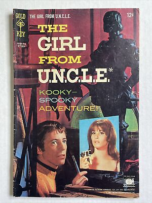 #ad Girl From Uncle 5 G VG 1967 Gold Comic TV Photo Cover last issue $14.99