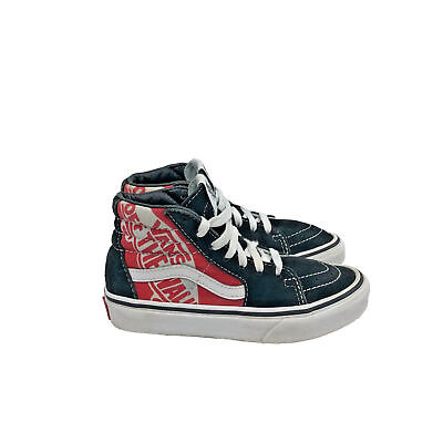 #ad Vans 13.5 Kids High Top Red Sk8 Hi Off The Wall Heel Scab Shoes Sneakers $12.99