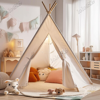 #ad Tiny Land Teepee Tent for Kids Tent Indoor Canvas Toddler Child’s Teepee Tent $31.36