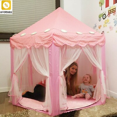 #ad Play House Kids Tent Toy Ball Pool Princess Girl#x27;s Castle Folding Playtent Baby $23.85
