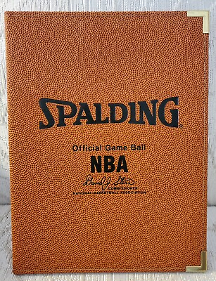 Spalding Official NBA Basketball Game Ball Portfolio File Folder Pad folio $20.00
